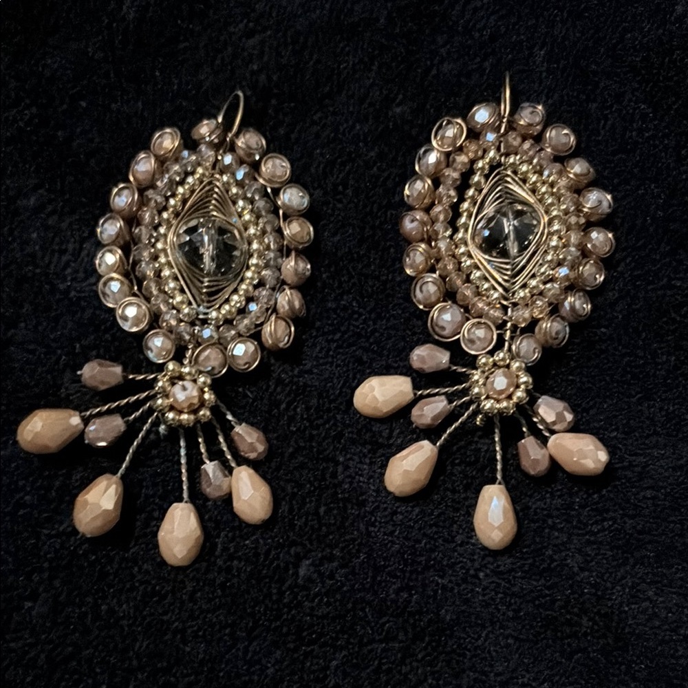Elegant Beaded Dangle Earrings